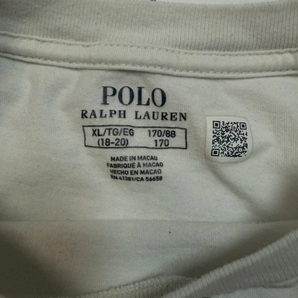 Polo Ralph Lauren Shirt Youth XL White Polo Bear Graphic Don't Feed The Bears - Picture 4 of 6